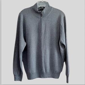 Mens JoS. A. BANK 100% Italian merino wool pullover sweater. Med. Gray. Size Lg